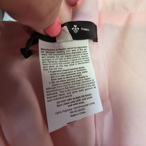 Alyce Skirt Womens 00 Pink Balletcore Rhinestone Mesh Tulle Crochet Dance‎ Mini - Picture 11 of 13